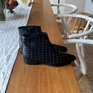 European leather studded boots, never worn
